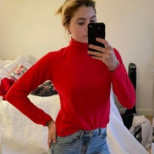 Tommy Hilfiger Women's Red Turtleneck M